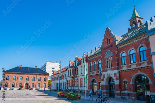 Obraz na płótnie Cityscape of Kristiansand (Norway) w salonie