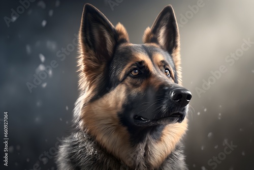 alsation dog portrait 8k hd 