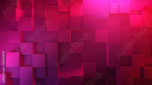 Generative AI, Beautiful gradient abstract background with viva magenta pink color, horizontal wallpaper. Abstract studio room geometric background