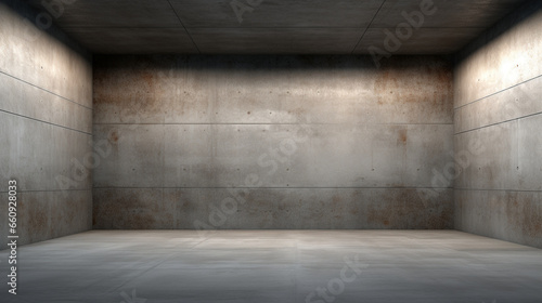コンクリート打ちっぱなしの部屋の内部 © ayame123