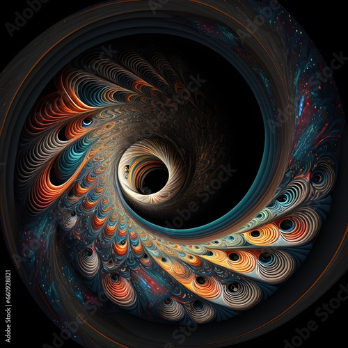 4 dimensional blackhole in multiverse highly detalied 8k highlighted delicate lines curves surfaces extremely colorful  photo