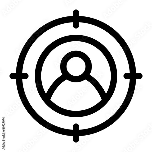 target marketing line icon