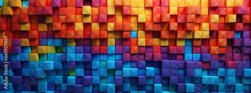 Multi colored plastic blocks background