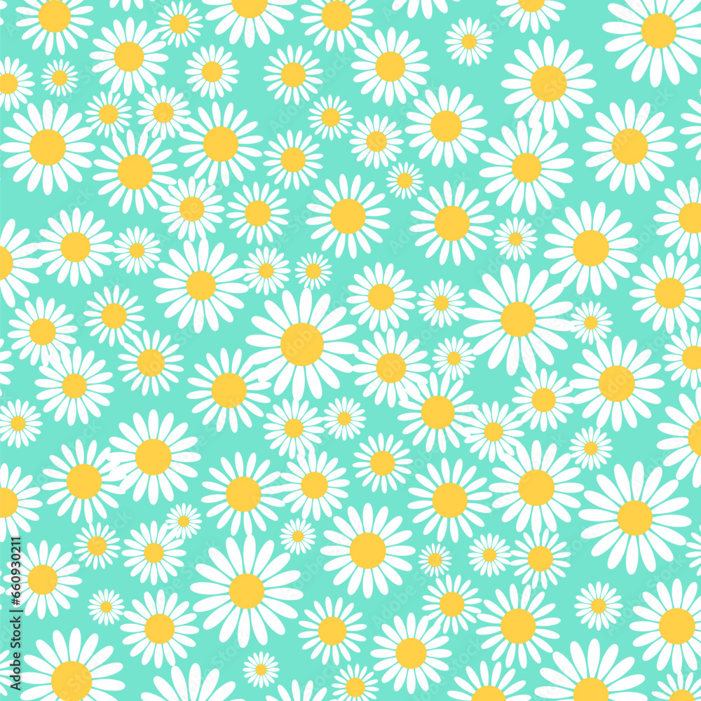 Daisy Floral Pattern Decorative Background Vector Illustration Daisy Floral Pattern Decorative Background Vector Illustration