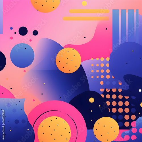 Pattern with clouds, abstract background with circles, Abstract colorful gradient banner vector template