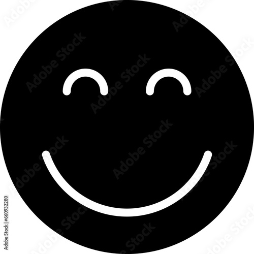 smile Glyph Icon pictogram symbol visual illustration