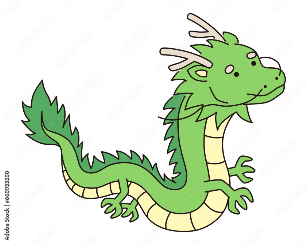 辰年　竜　年賀状　2024正月イラスト	