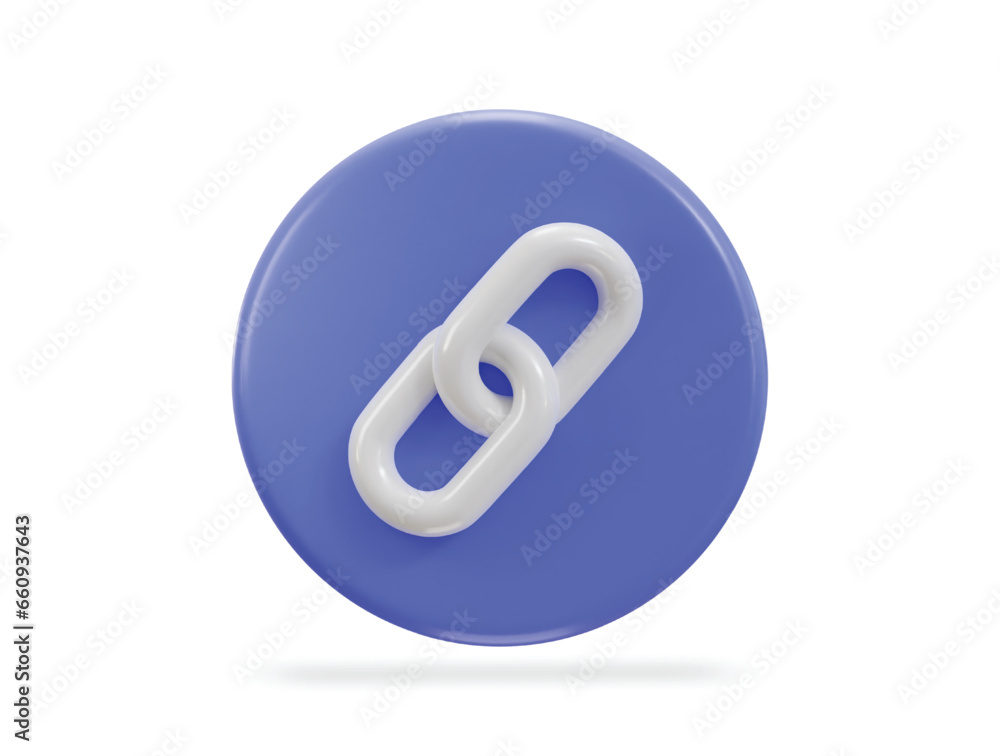 chain link backlink link icon 3d render chain link backlink link icon 3d render