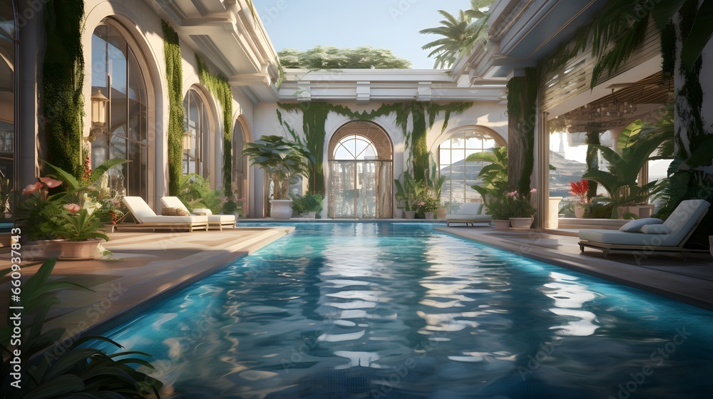 Luxurious villa swimming pool