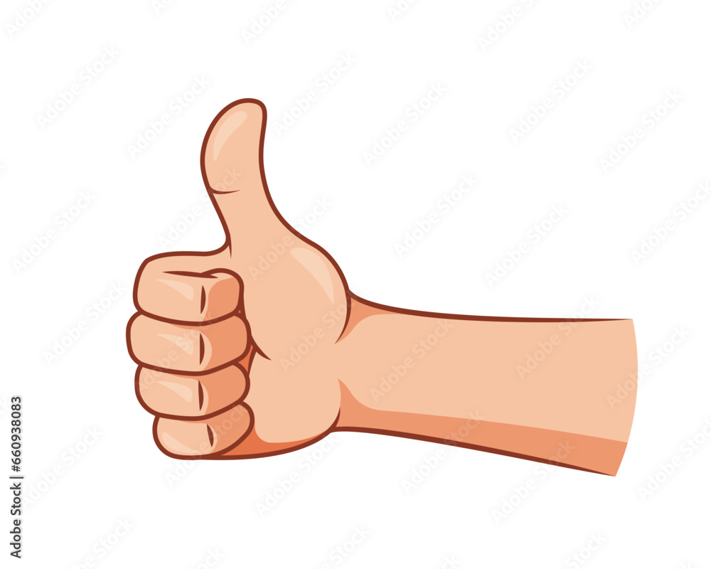 Thumbs Up vector isolated on white background. Thumbs Up gesturing satisfaction. Thumbs Up vector isolated on white background. Thumbs Up gesturing satisfaction.