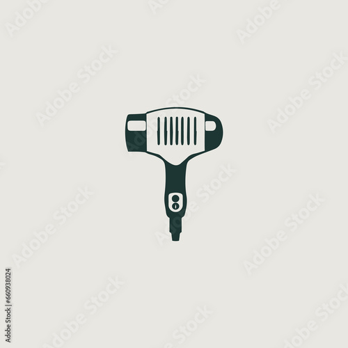 ドライヤーをシンボリックに用いたロゴ