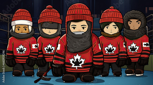 Canadian Hockey Cartoon