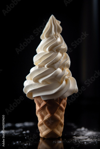 Vanilla soft serve ice cream generative AI