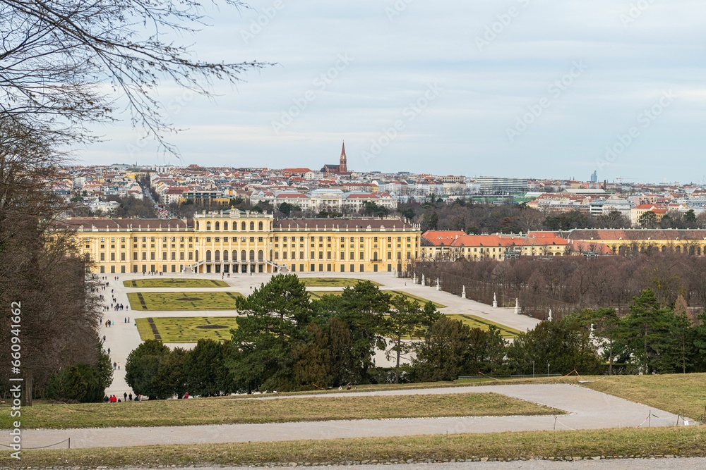 Schonbrunn Palace in Vienna, Austria, with its grandeur and historical significance