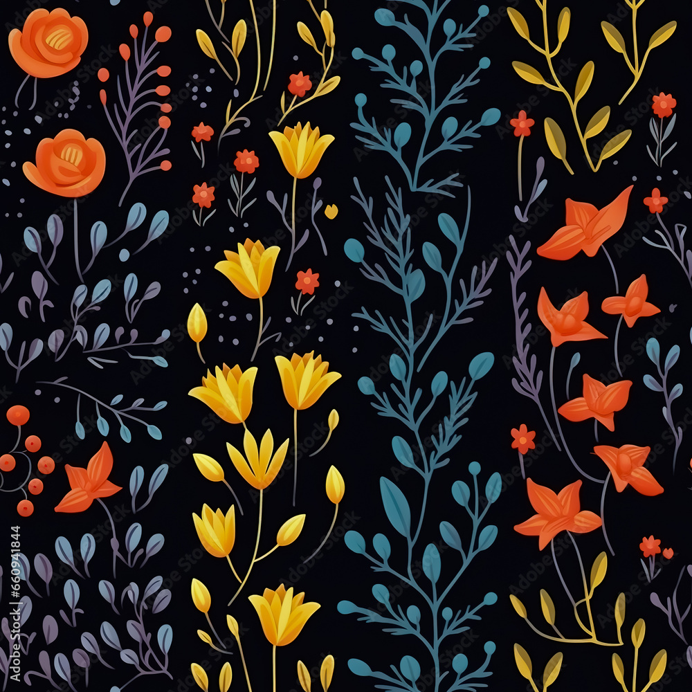 Floral pattern collection concept.