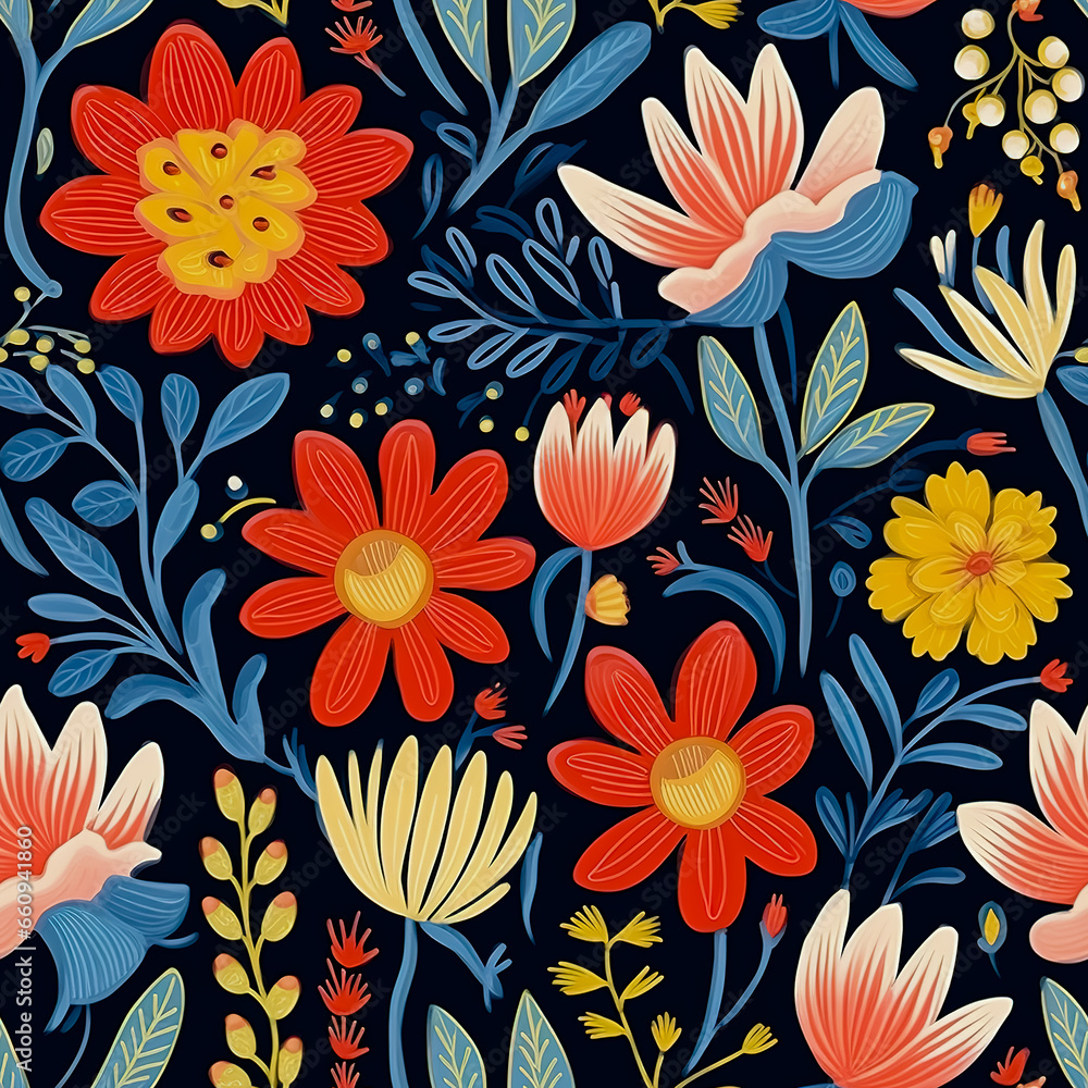 Floral pattern collection concept. Floral pattern collection concept.