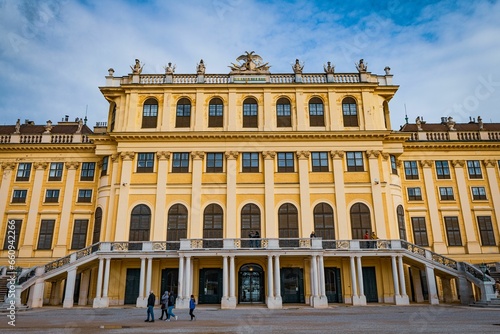 Schonbrunn Palace in Vienna, Austria, with its grandeur and historical significance © Wirestock