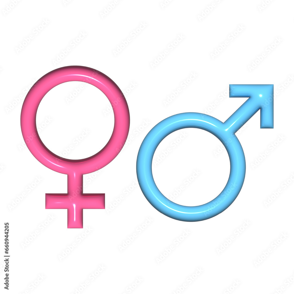 3D gender icons. Man and woman icon to indicate gender 3D gender icons. Man and woman icon to indicate gender