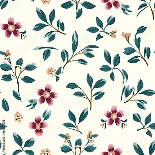 seamless pattern with flowers,wallpaper,vector,leaf,design,illustration,decoration,Ai generated 
