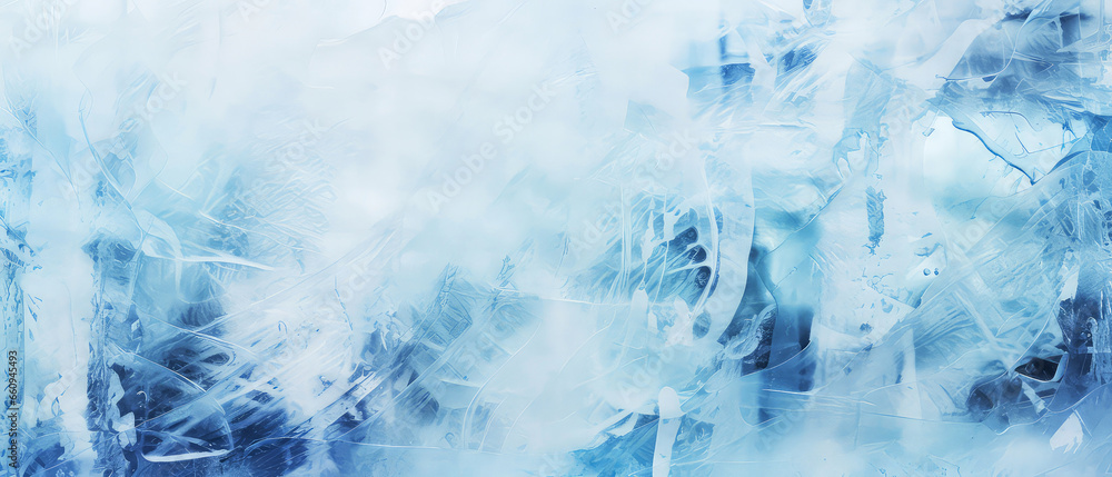 Blue abstract ice texture. Winter frozen background. Crystal frosty particles. Generative ai Blue abstract ice texture. Winter frozen background. Crystal frosty particles. Generative ai