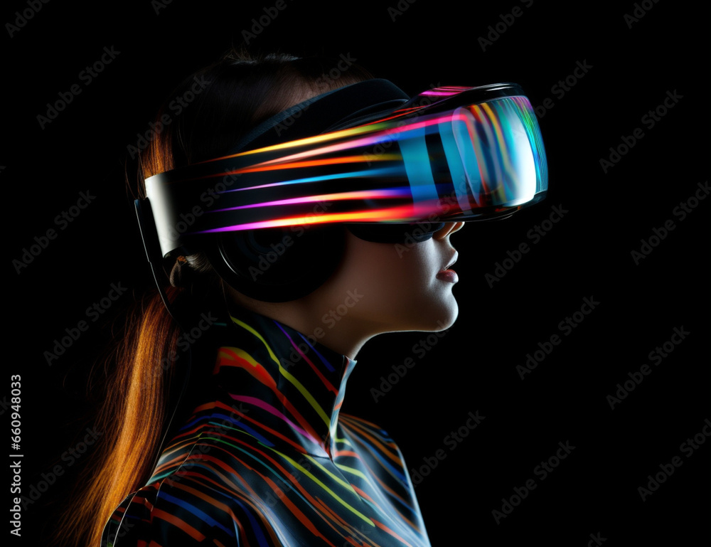 Glasses woman person fashion face neon virtual model futuristic cyber digital portrait Glasses woman person fashion face neon virtual model futuristic cyber digital portrait