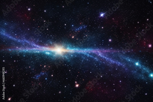 Nebula and galaxies in space. Abstract cosmos background 