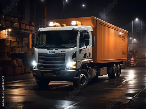 semi truck on the road