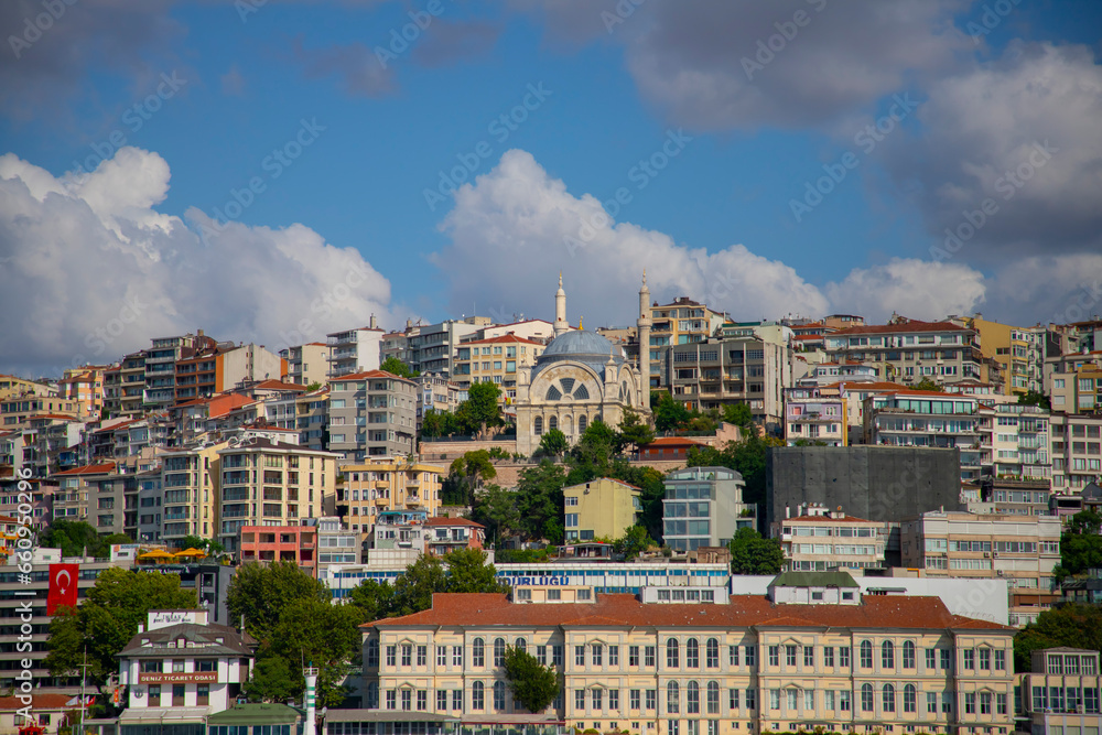 view of the city from the Istanbul city lines ferry