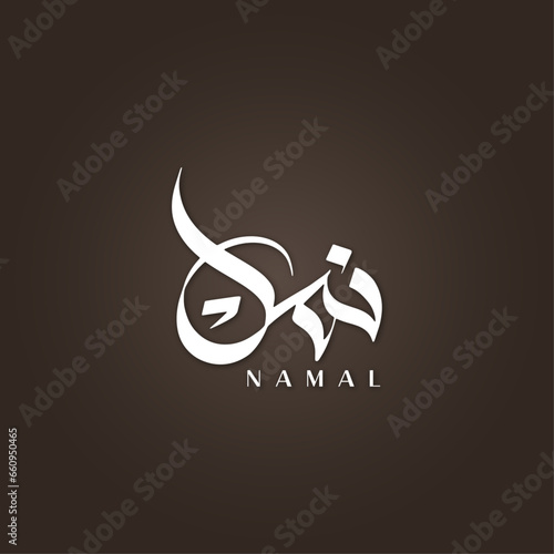 Namal Name Modern Arabic Calligraphy OR Arabic Logo Design For Business or Personal Brand photo