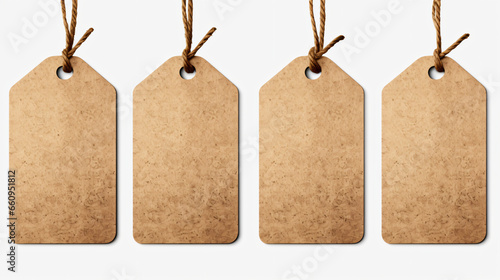 Three brown natural craft kraft paper hang tags price