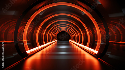 Tunnel futuristic oval halogen lamp