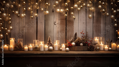 Christmas light background for greeting cards and posters. © katobonsai
