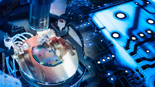 Bild auf Leinwand Production of digital boards