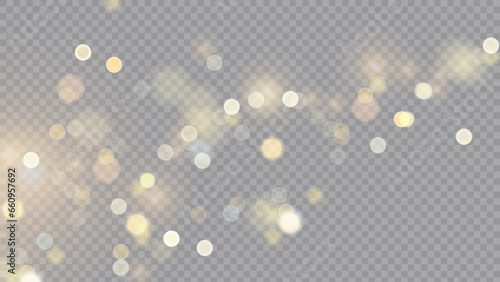 The dust sparks and golden stars shine with special light. Vector sparkles on a transparent background. . Stock royalty free vector illustration. PNG