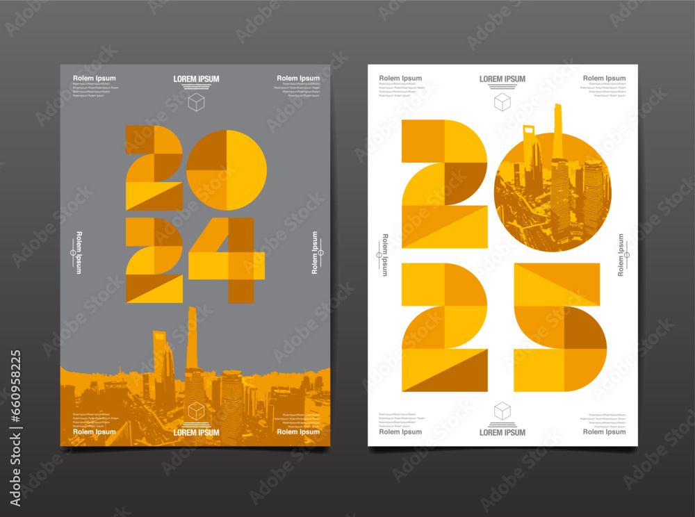Annual Report Template Layout Design 2024 2025 Typography Flat Annual Report Template Layout Design 2024 2025 Typography Flat