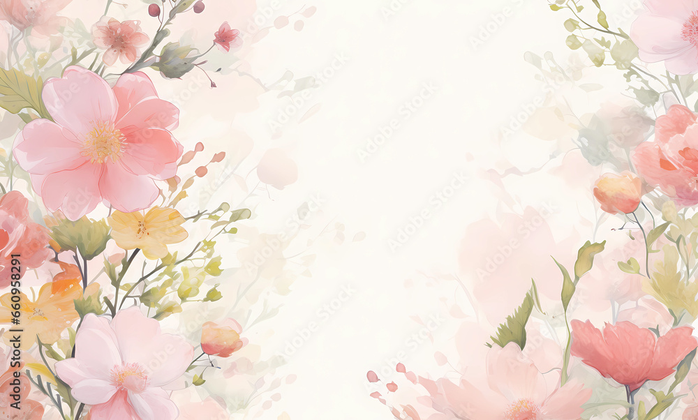 watercolor flowers for decorate and design