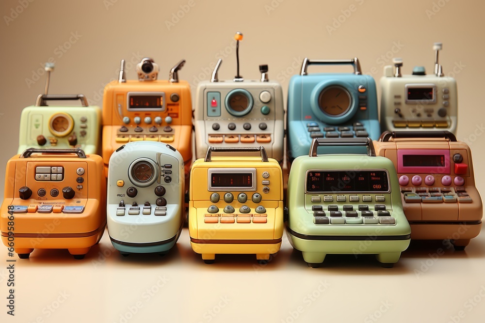 Naklejka premium Interactive electronic learning toys, Generative AI