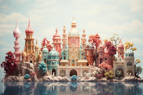 Magical fairy tale figurines and playsets, Generative AI  photo