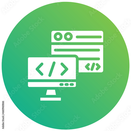 Backend Vector Icon Design Illustration