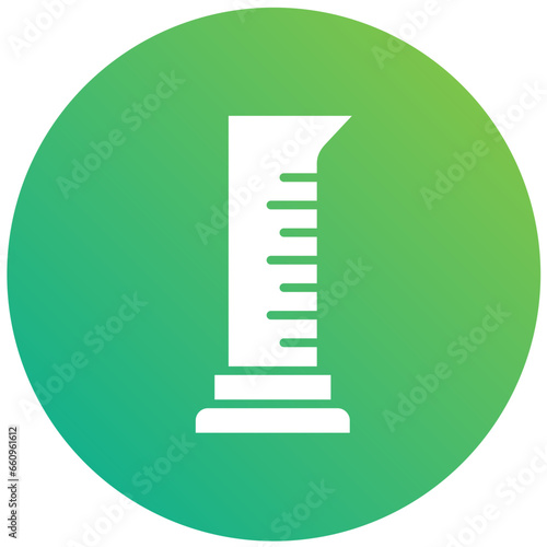 Graduated cylinder Vector Icon Design Illustration
