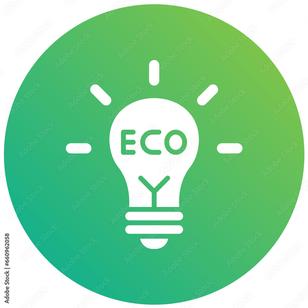 Eco light Vector Icon Design Illustration Eco light Vector Icon Design Illustration