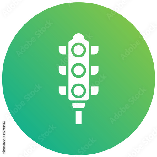 Traffic lights Vector Icon Design Illustration © Graphixs Art