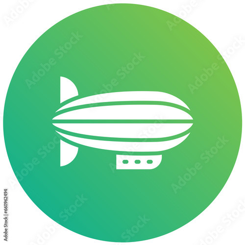 Blimp Vector Icon Design Illustration