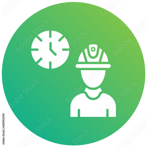 Working hours Vector Icon Design Illustration
