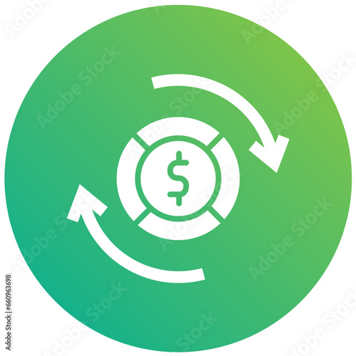 Money flow Vector Icon Design Illustration