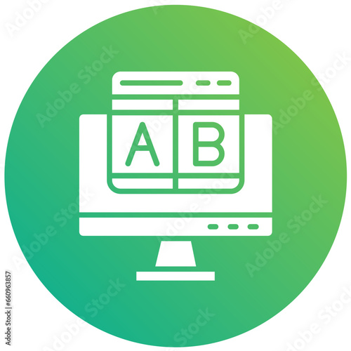 Ab testing Vector Icon Design Illustration