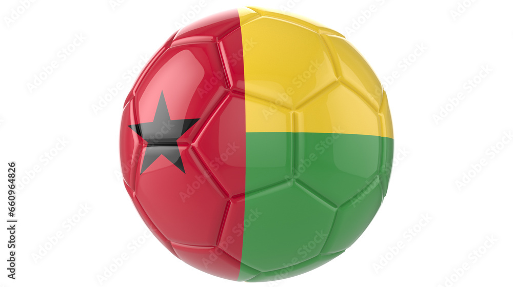 Guinea-Bissau flag football on transparent background Guinea-Bissau flag football on transparent background