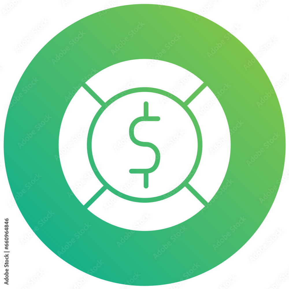 Dollar coin Vector Icon Design Illustration Dollar coin Vector Icon Design Illustration