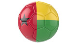 Guinea-Bissau flag football on transparent background