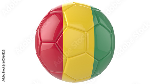 Guinea flag football on transparent background